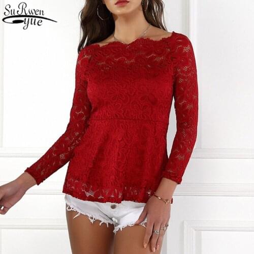 SURWENYUE Openwork Blouses