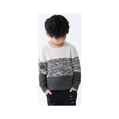 High quality autumn and winter boys round neck sweater pullover sweater fashion childrens clothes
