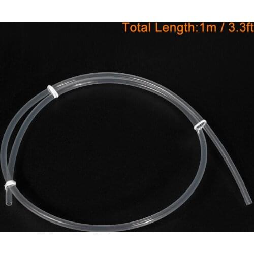 Uxcell 1.5x3mm/1.5x1.9mm/2x3mm/4x5mm/6x7mm PTFE Tubing Tube Pipe1M 5M Lengh For 3D Printer RepRap High Lubricating Clear White