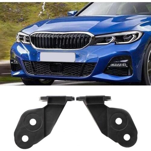Bumper Support Wear-resistant Anti-scratch Black L/R Front Bumper Bracket Replacement