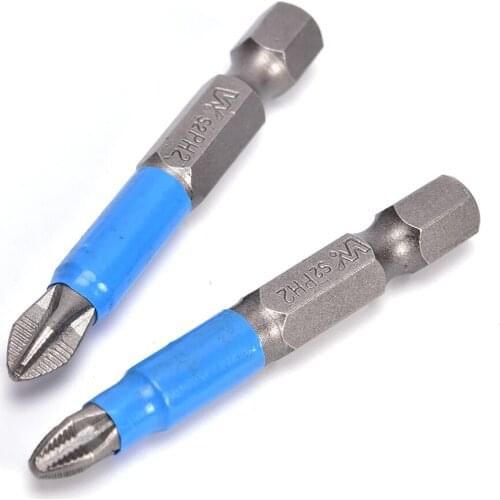 1PC Or 10PCS 50mm PH2 Anti Slip Electric Screwdriver Bit Magnetic Hand Tools Bits Precision Hex Shank