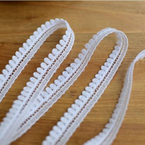 10 Meters/lot Width 0.5cm Pure White Droplet Lace Trim Ribbon DIY Wedding Decoration Sewing Accessories Handmade Patchwork