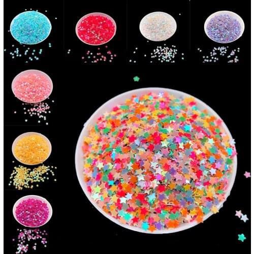 20g/Lot Loose Sequins Paillettes Sewing Craft DIY PVC Flat Five-Pointed Star Nail Art Manicure/Wedding Decoration Confetti