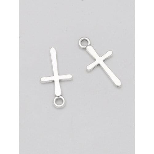 30pcs Antique silver 11x21mm Zinc Alloy Cross Charms Pendant For Jewelry Making DIY Jewelry Findings