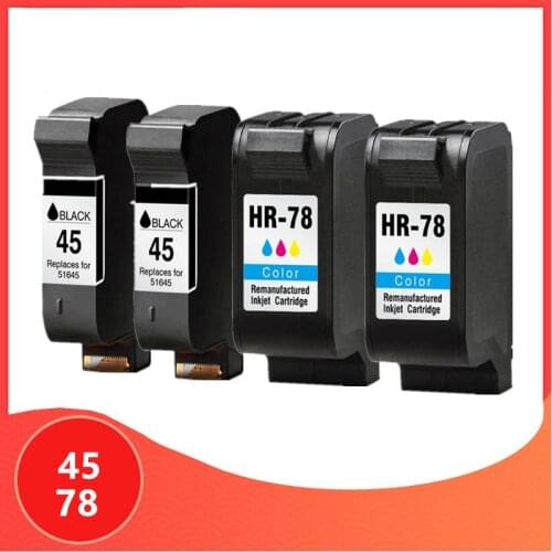 4Pack Compatible For HP45 For HP78 ink cartridges For HP 45 for hp 78 deskjet 1220c 3820 3822 6122 6127 930c 932c 940c printers