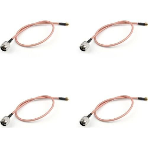 Artudatech 4Pcs 50cm RG142 N Male Plug To SMA Male Adapter Connector Pigtail Coax Cable 20in Jack
