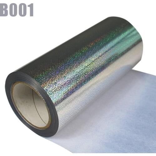 Free shipping 1 sheet 25cmx100cm hologram Heat Transfer Vinyl Laser Silver Iron on Film HTV T-shirt