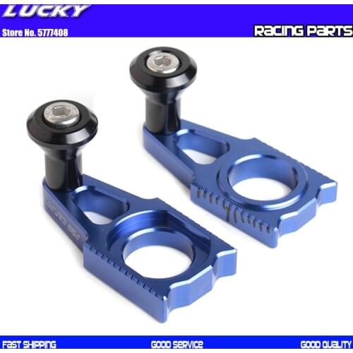 CNC axle adjuster block with spool slider for Yamaha YZ250F 2012-2018 YZ450F 2010-2017