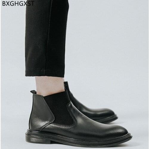 Chelsea Boots for Men Male Luxury Designer Shoes Men Motorcycle Boots for Man 2021 Ankle Boots Men Shoes Leather Man Dress Shoes