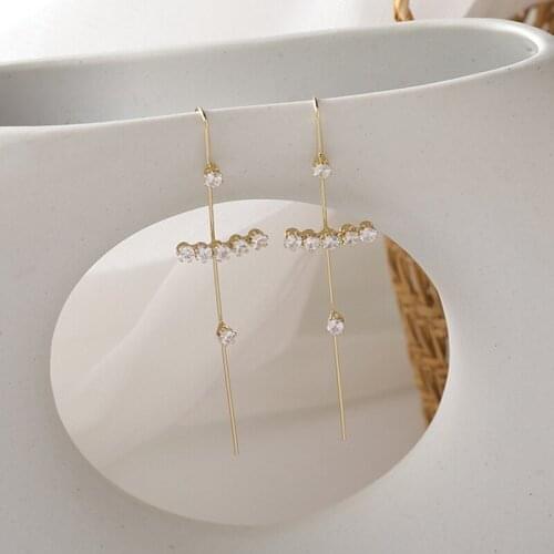 Zircon Multi-wearing Method Stud Earrings Metal Punk Trendy Geometric Women