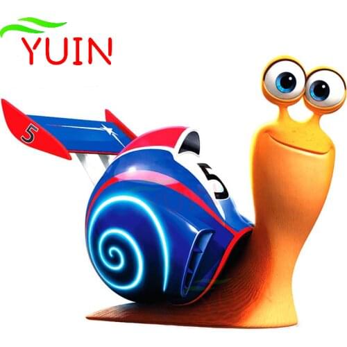 Color Cartoon Turbo Snail Personality Car Sticker Lovely Fine Decal Fashion PVC Motorcycle Decoration Sunscreen Decals 13*10cm