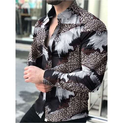 Camisas florales de manga larga de Otoño de 2021 para hombres camisas estampadas con flores de corte delgado para hombres cami