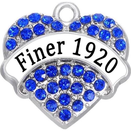 Group Federation Sisterhood Scholarship Zeta Phi Beta Dove Sincer 1920 Finer 1920 Pave Message Heart Charm Sorority Gifts