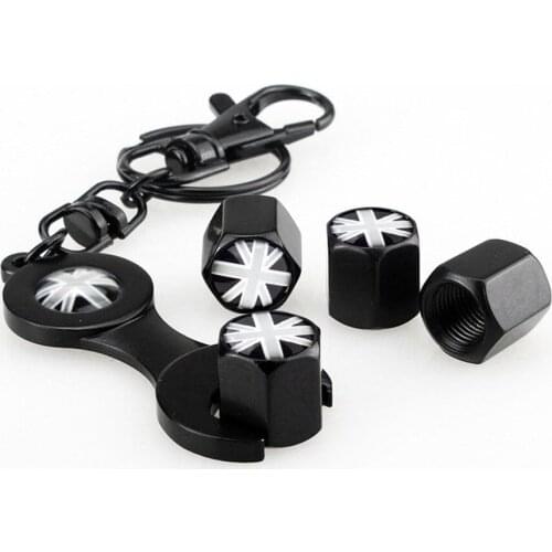 Wrench Keychain + 4Pcs For Mazda 2 3 5 6 CX5 CX7 Axela Atenza Anti-theft Cap Dustproof Moto Bicycle Stem Cover Wheel Tires Parts