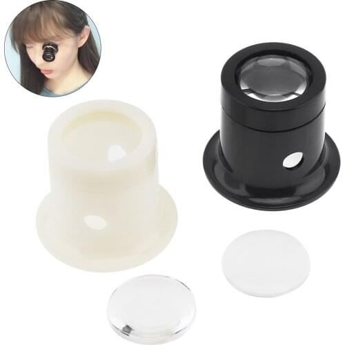 5X 10X Jewelers Eye Loupe Loop Magnifier Magnifying Glass Watchmakers Jewelry Tools with Steel Ring and Lens for Repairing