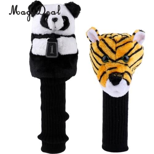 MagiDeal Tiger Head + Panda Animal Sports Golf Club Headcover Head Cover for 460 cc/No.1 Wood Driver