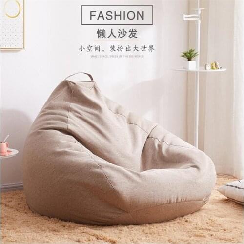 Bean Bag Sofa Chairs Cover Without Filler Pouf Lounger Chaise Living Room Furniture Puf Beanbag Sofas Ottoman Lazy Bag Office