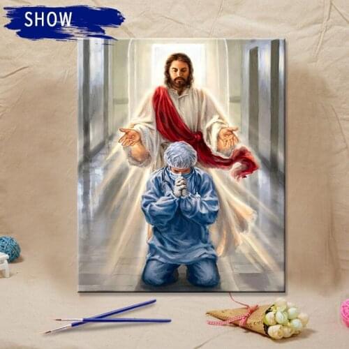 Diy Oil Digital Painting By Numbers Kits Healer Hope Picture Paint By Numbers For Adults Home Decoration Gift Coloring By Number