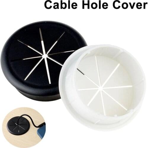 50/60MM Desk Wire Organizer Cable Hole Cover Cord Grommets for Office Furniture Cable Passing Eight Petal Threading Box Cover
