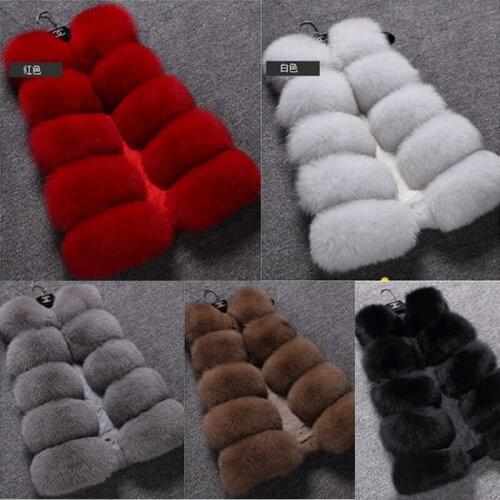 Autumn winter new womens fur coat imitation fox fur vest long female dress in Europe and the United States large hair shoulder