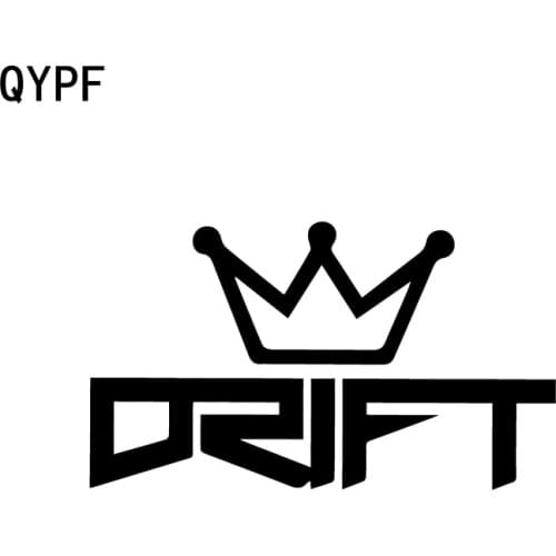 QYPF 15.5cm*8.9cm DRIFT KING Fashion Decor Vinyl Car Sticker Decal Black Silver Accessories C15-1497