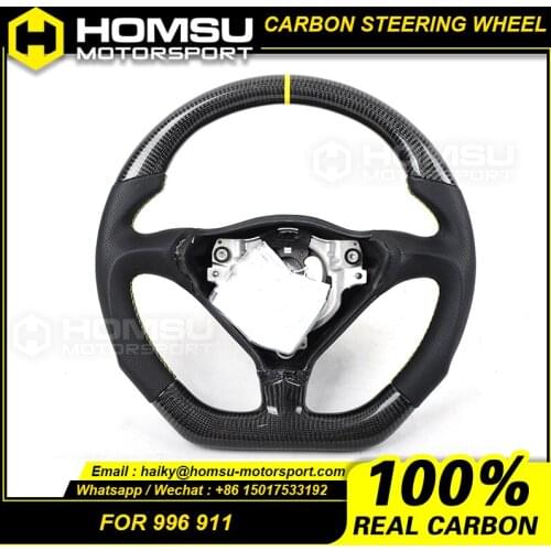 Custom alcantar carbon fiber steering wheel For porsche 996 racing arbon fiber steering wheel convertible