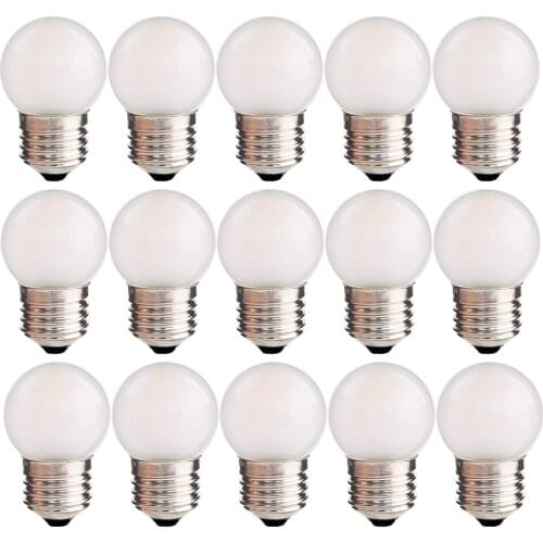 LED Low Watt Light Bulb 0.8W Equivalent 8 Watt G40 2700K Warm White 80 Lumen E27 220V Golf Shape Energy Saving Bulbs for Bedroom