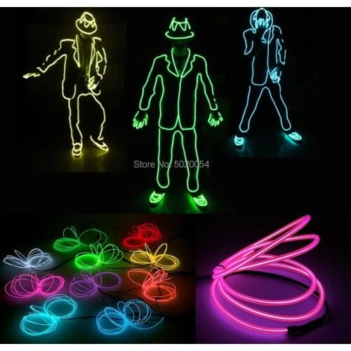 GZYUCHAO EL Luminous EL Wire Suit Led Dance Clothing Michael Jackson Cosplay Stage Costume Light Up Clothing For Show Costume