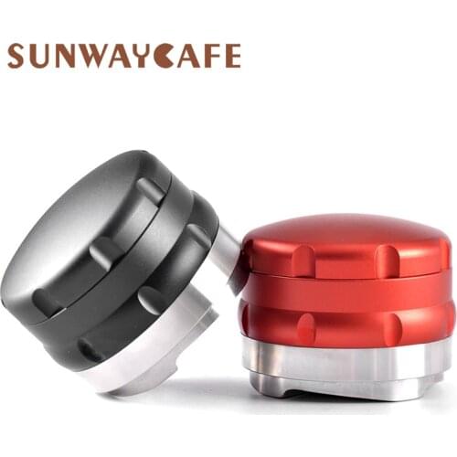 53mm Stainless Steel Adjustable Height Coffee Tamper Powder Hammer Espresso Tamper Four Angled Slopes Coffee Accessorie