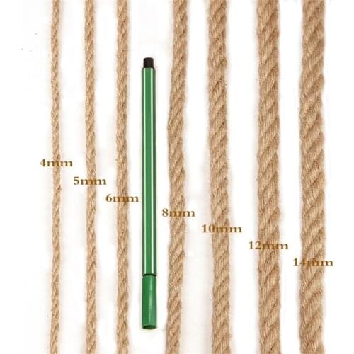 Natural 100M Useful Burlap Hessian Jute Twine Cord Hemp Rope String Gift Packing Strings Event & Party Supplies Wedding Decor