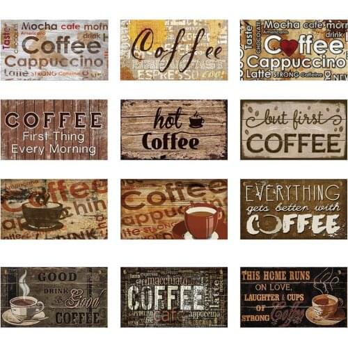Vintage Home Decor Sign Wooden Plaque Cool Plate Coffee Wood Poster Wall Craft Decals Decor Cafe Bar Pub Wall Decor Wooden Sign