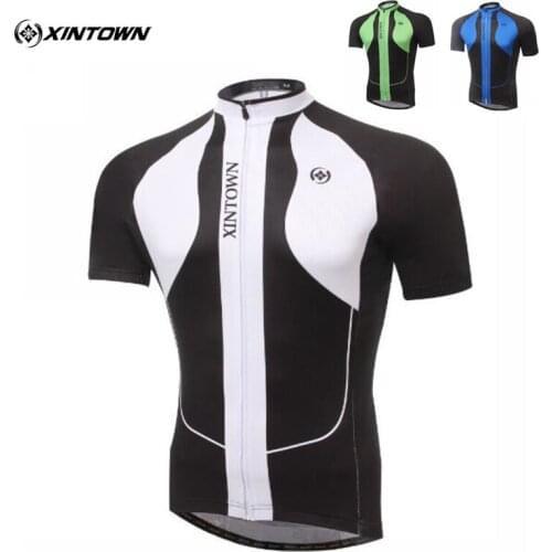 XINTOWN Ropa Ciclismo Cycling Sport Jerseys Mens Bicycle Clothing Mountain Bike Shirts Top Green/Blue/White