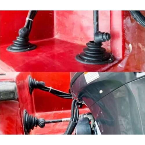 1Pc 102x120mm Marine Black Rubber Plastic Steering Shift Cable Boot Rubber Protective Bellows Universal for Cars Boat Yacht