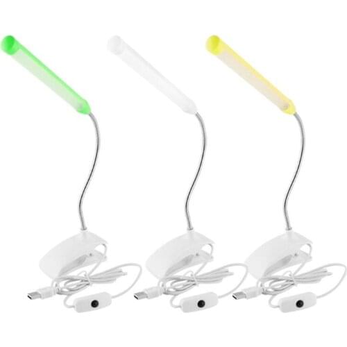 1Pc Flexible USB 13 LED Light Clip-on Clamp Bed Table Study Desk Reading Lamp FRI