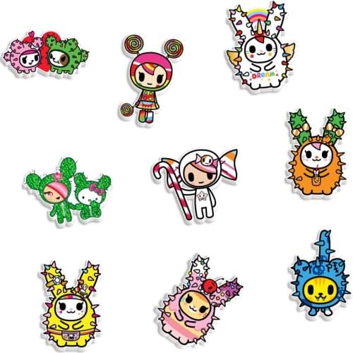 30pcs cartoon Tokydok flat resin flat back, used for DIY crafts and handmade earring accessories