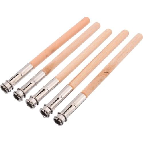 5pcs Wooden Pencil Extender Lengthener Adjustable Pencil Extender Holder Sketch School Office Art Write Supply Tool
