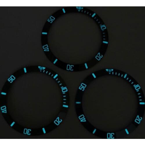 Accessories Parts 38mm Black Blue Green Luminous Ceramic bezel insert fit for 40mm submariner SKX 007 watch High Quality