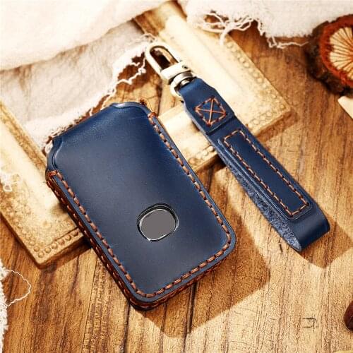 Genuine Leather Car Remote Smart Key Case Cover Holder Keychain For Mazda 3 Axela CX30 CX4 CX5 CX8 2020 Car Accessories