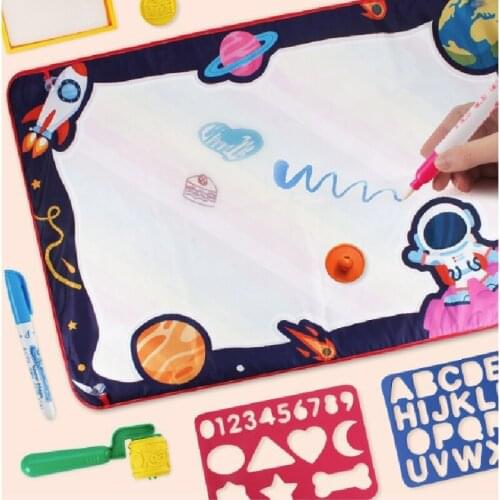 Children Drawing Educational 110*870 cm Childrens Magic Water Canvas Space Theme Blanket Write graffiti Pen