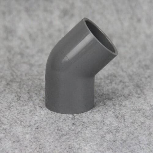 PVC Water Supply Pipe Fittings 45 Degrees Elbow Connectors Plastic Joint Irrigation Water Parts 1 Pcs
