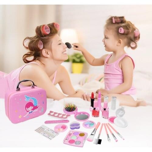 Cosmetics Beauty Kids Makeup Set Baby For Girls Makeup Set Pretend Play Make up Toys Make up set For Kid Dress Up Princess Toy