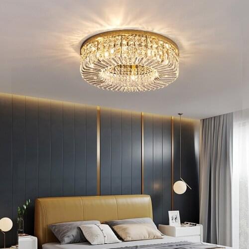 NORMICHYLED Living Room Chandelier Modern Crystal Led Chandeliers Lighting Gold Led Chandelier Lamp Living Room Decor Suspension