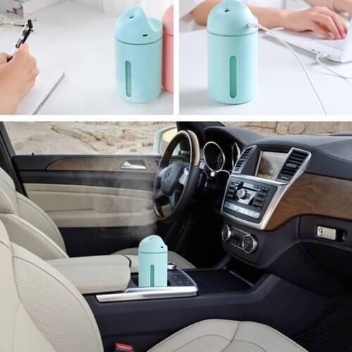 Mini USB Diffuser Car Auto Ultrasonic Mist Humidifier Air Diffuser W Light for Car Travel Home Offices Outdoor
