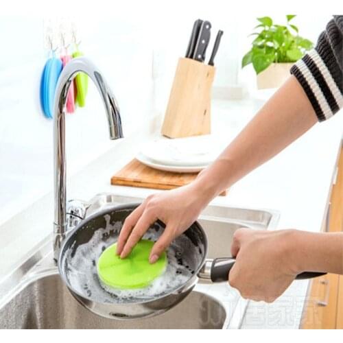 Multifunctional Silicone Washing Cup Brush Clean Cushion Fruit Vegetable Brush Kitchen Accessories