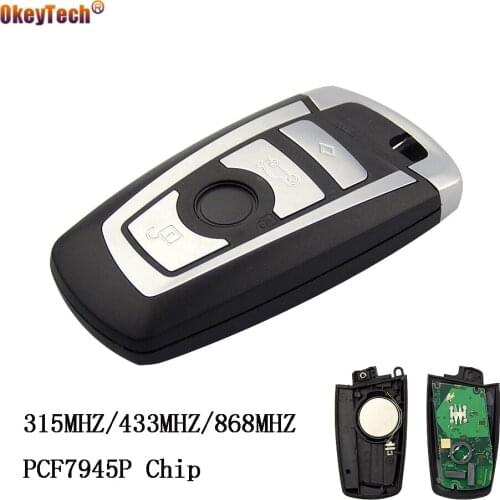 OkeyTech 315/433/868MHZ Modified Remote Control Car Key For BMW 1 3 5 7 Series X3 M2 CAS4 System Keyless Entry With HU92 Blade