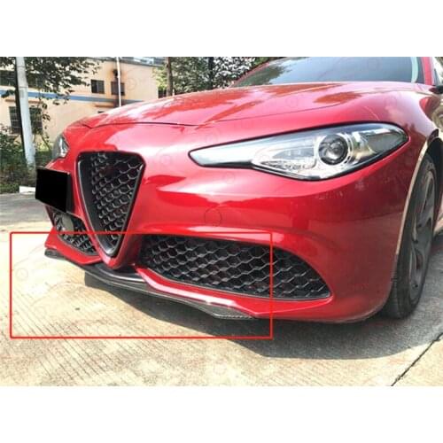 Apply to Alfa Romeo, front lip Giulia add carbon fiber front shovel, four-leaf grass type front lip, small envelop, auto parts