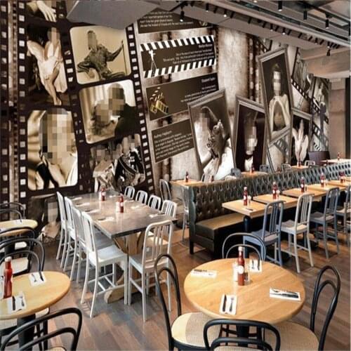 Nostalgic Retro European and American Beauty Stars 3D Photo Wallpapers Bar Coffee Shop Restaurant Industrial Decor Wall Paper 3D