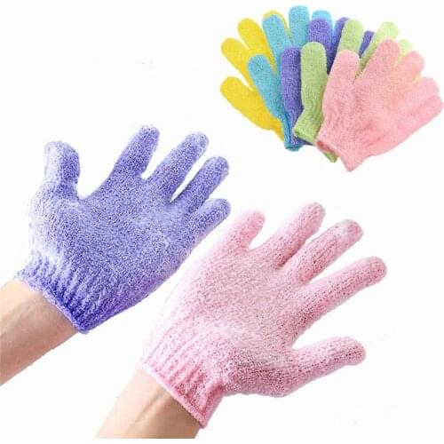 Exfoliating Bath Gloves Resistance Face Body Massage Random Color Peeling Wash Skin Rubbing Mud Mitt Shower Scrub Nylon Glove