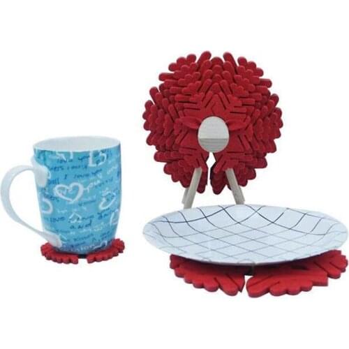 Sheep Shape Anti Slip Drink Coasters Insulated Round Felt Cup Mats Tableware Coaster