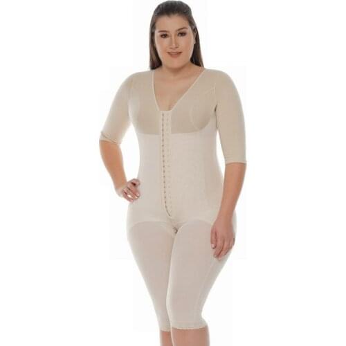 Post-Surgical Full Bodysuit Combined Female Corset High Compression Fabric Slimming Underwear With Bra